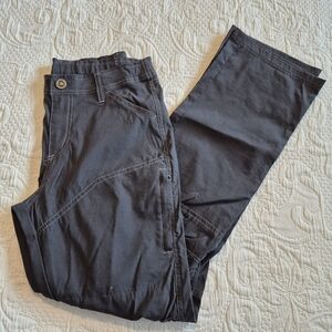 Kuhl boys or girls size Large 14/16 gray hiking pants, quick dry, adj. waist EUC